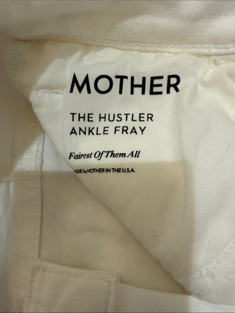 MOTHER Straight-Leg White Jeans - Picture 3 of 4